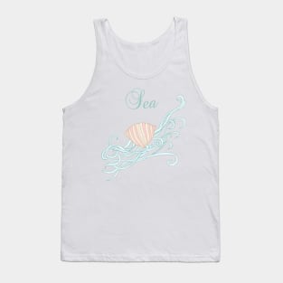 Shell with waves Tank Top